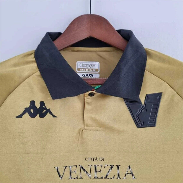 Venezia Away Gold 2021 - 2022 Long Sleeve Home Retro fc Soccer Jerseys - Footballshirt.online