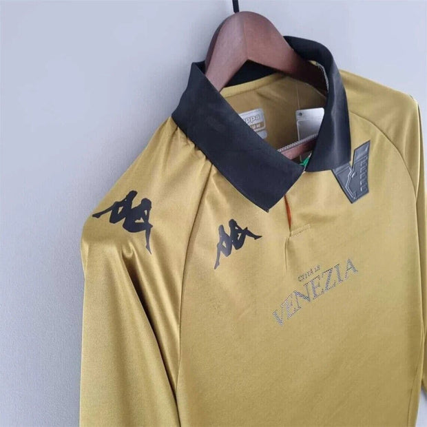 Venezia Away Gold 2021 - 2022 Long Sleeve Home Retro fc Soccer Jerseys - Footballshirt.online